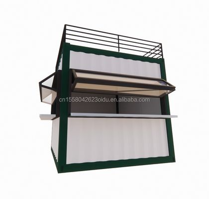 Parede 50/75/100mm Painel Sandwich Wave 20ft/40ft Barra Móvel Prefabricada Personalizável 10 FT Modern Prefab Tiny Shop