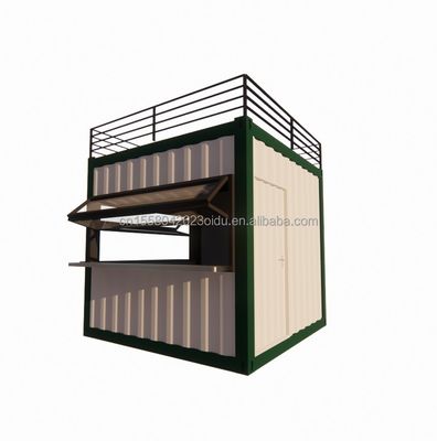 Parede 50/75/100mm Painel Sandwich Wave 20ft/40ft Barra Móvel Prefabricada Personalizável 10 FT Modern Prefab Tiny Shop