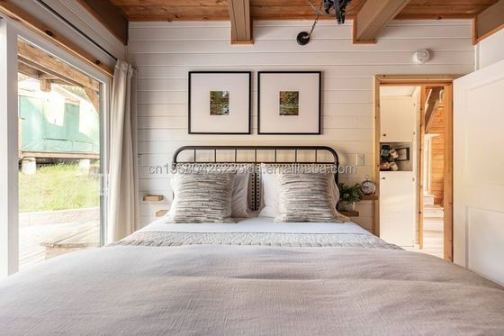 EU Triângulo A-forma Estrutura de aço Quadro Sala moderna Casa pequena Kit pré-fabricado Luxo Triângulo A-forma Casa com casas de madeira