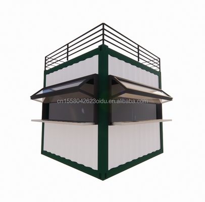 Parede 50/75/100mm Painel Sandwich Wave 20ft/40ft Barra Móvel Prefabricada Personalizável 10 FT Modern Prefab Tiny Shop
