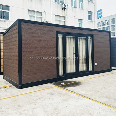 EU 20ft Casas de madeira Casas pré-fabricadas Estrutura de aço galvanizado Casas pré-fabricadas modernas de luxo para cores personalizadas
