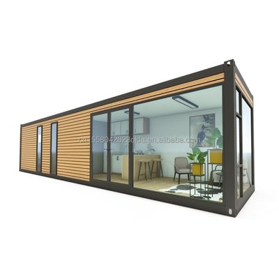 Hotel 40ft Garden Casa Móvel Estúdio de Madeira Container Flat Casa de Café com Modelo 3D e desenhos CAD no Garden Hotel