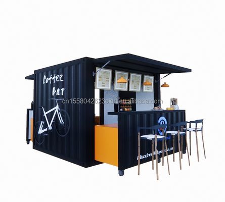 Cor personalizada 10ft 20ft Prefabricado Casa de aço Tiny City Loja Container Mini Bar Loja de sorvetes Verão Cidade Bebidas de beira de calçadão Bebidas