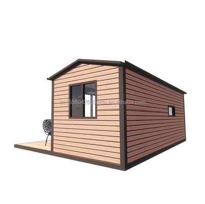 Cor personalizada Casa de jardim de madeira de estilo chinês da UE Estrutura de estrutura de aço leve Um quarto para hotel e família