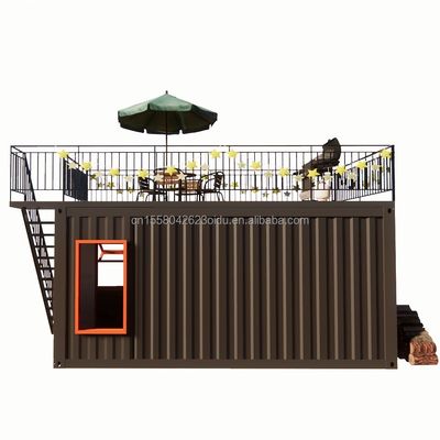 Aplicação ao ar livre Container de restaurante de aço pré-fabricado Loja com design moderno e alumínio de liga de janelas 20ft ou 40ft