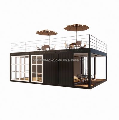 Aplicação ao ar livre Container de restaurante de aço pré-fabricado Loja com design moderno e alumínio de liga de janelas 20ft ou 40ft