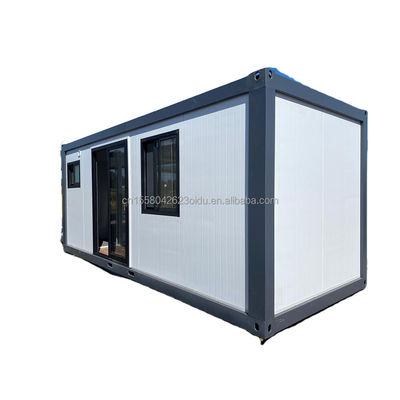 Outdoor Tiny Home 10ft pré-fabricado de aço Sentry Box Container Guard House com 50/75/100mm Wave Sandwich Panel Parede