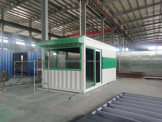 Outdoor Tiny Home 10ft pré-fabricado de aço Sentry Box Container Guard House com 50/75/100mm Wave Sandwich Panel Parede