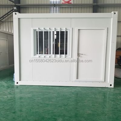 Outdoor Tiny Home 10ft pré-fabricado de aço Sentry Box Container Guard House com 50/75/100mm Wave Sandwich Panel Parede