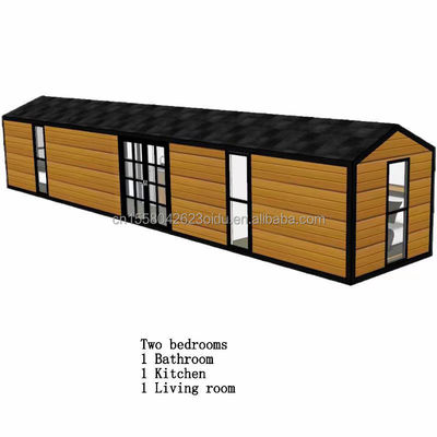 Aço galvanizado curvado 180g e liga de alumínio janelas 40ft Design moderno pré-fabricado casa de contêiner de madeira para loja de hotel