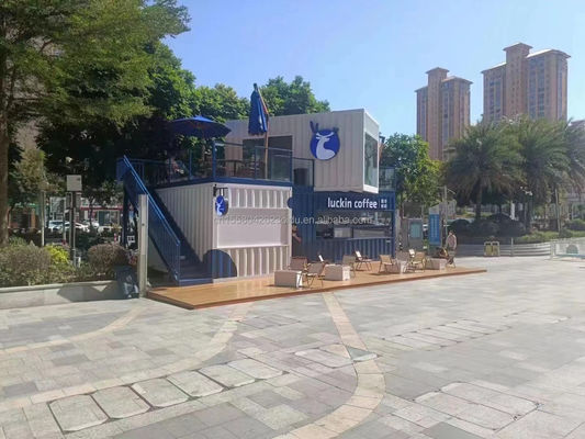 10ft 20ft Container de transporte de aço Casa pré-fabricada Loja Bar Oficina Casa Quarto de dormir Hotel 40ft Tamanho com painel de sanduíche