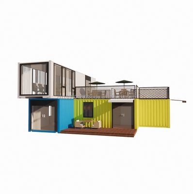 10ft 20ft Container de transporte de aço Casa pré-fabricada Loja Bar Oficina Casa Quarto de dormir Hotel 40ft Tamanho com painel de sanduíche