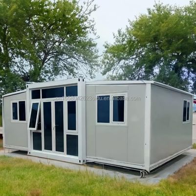 Casas pré-fabricadas modulares de 2 quartos de madeira da UE com design moderno e tubos quadrados de aço galvanizado