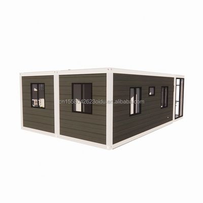 Estrutura de aço Quadro Soldado EU Luxury 20FT Combinação Container de embalagem plana 2 quartos Casa móvel residencial familiar