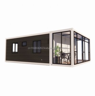 Estrutura de aço Quadro Soldado EU Luxury 20FT Combinação Container de embalagem plana 2 quartos Casa móvel residencial familiar