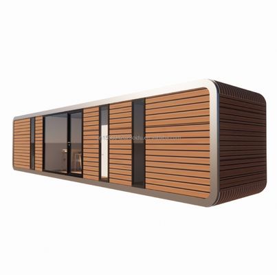 Habitação familiar acessível 2 quartos Casa de madeira com estrutura de tubo quadrado de aço galvanizado e jardim