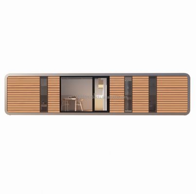 Habitação familiar acessível 2 quartos Casa de madeira com estrutura de tubo quadrado de aço galvanizado e jardim
