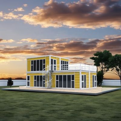 20ft ou 40ft Desmontável Prefab House Hotel Container Casa de férias com Alumínio Janela de liga