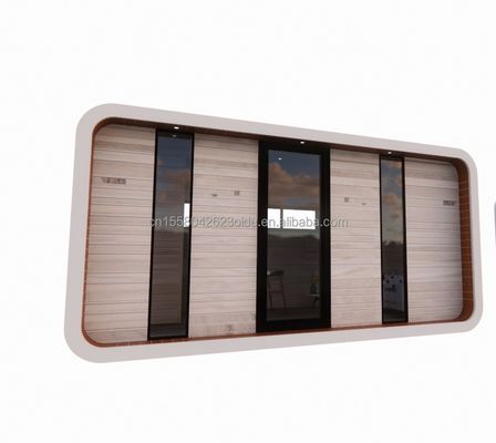 Casas de madeira de jardim da UE Painel de sanduíche de onda de 75 mm de parede Casas montadas em cores personalizadas para fabricantes de estúdios domésticos