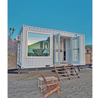 Tubos quadrados de aço galvanizado padrão australiano Design chinês 20ft Casa pré-fabricada de jardim Um quarto Um banheiro