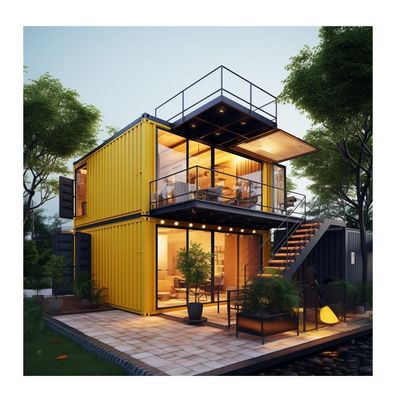 Loja de estruturas de aço da família 20ft/40ft UE Luxury Modern Design Casa pré-fabricada com cozinha banheiro Um quarto