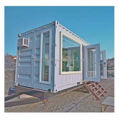 Tubos quadrados de aço galvanizado padrão australiano Design chinês 20ft Casa pré-fabricada de jardim Um quarto Um banheiro