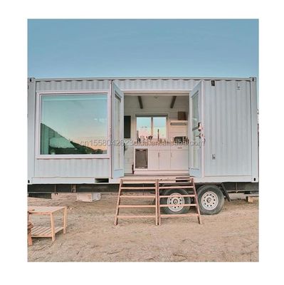 Tubos quadrados de aço galvanizado padrão australiano Design chinês 20ft Casa pré-fabricada de jardim Um quarto Um banheiro