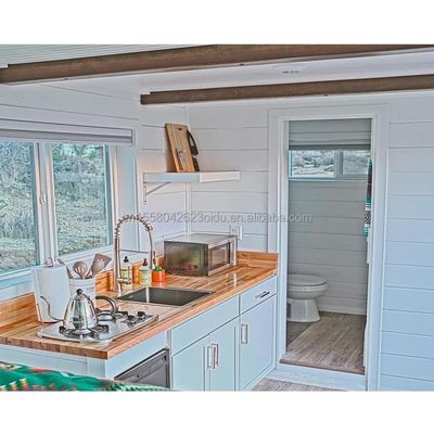 Tubos quadrados de aço galvanizado padrão australiano Design chinês 20ft Casa pré-fabricada de jardim Um quarto Um banheiro