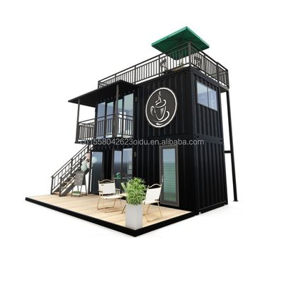 Tubos quadrados de aço galvanizado Moderno Pequena Casa Pequena de estilo ocidental Container de pacote plano Loja de café para aplicação no shopping