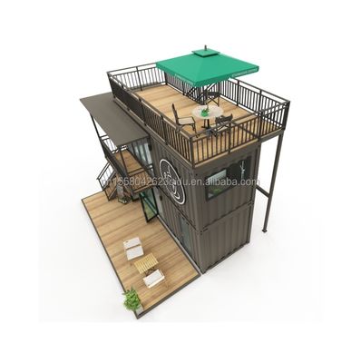 Tubos quadrados de aço galvanizado Moderno Pequena Casa Pequena de estilo ocidental Container de pacote plano Loja de café para aplicação no shopping