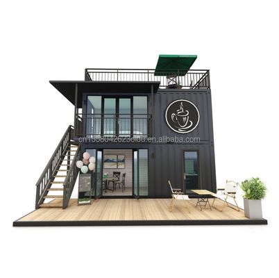 Tubos quadrados de aço galvanizado Moderno Pequena Casa Pequena de estilo ocidental Container de pacote plano Loja de café para aplicação no shopping