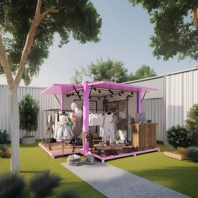Container de transporte de aço dobrável de design moderno Prefabricado Flat Pack Lojas ao ar livre com cor e envio personalizados