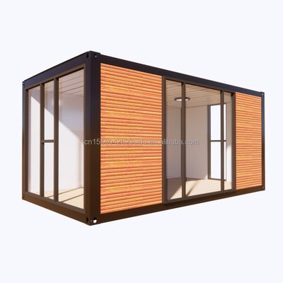 Tubos de aço galvanizado Quadrado Casas de contêineres para parque Grill Loja Escritório Mobile Assembléia portátil Bar de café Casa de madeira