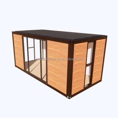 Tubos de aço galvanizado Quadrado Casas de contêineres para parque Grill Loja Escritório Mobile Assembléia portátil Bar de café Casa de madeira