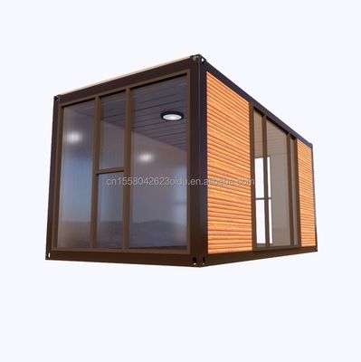 Tubos de aço galvanizado Quadrado Casas de contêineres para parque Grill Loja Escritório Mobile Assembléia portátil Bar de café Casa de madeira