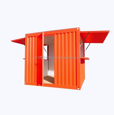 Moderno design painel de sanduíche Container de embalagem plana transporte móvel modular Casa ondulada para café ou bar de contêineres