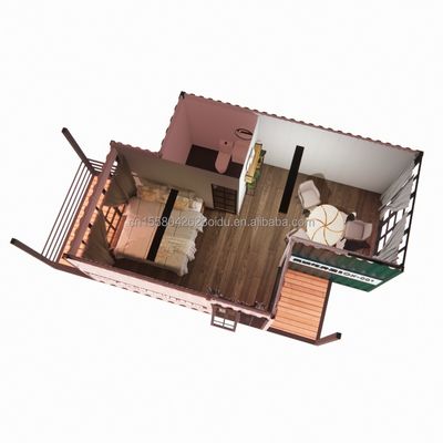 Cores personalizadas Modelo de construção rápida Modular Casa pré-fabricada Hotel Container Casas com banheiro e cozinha para hotéis