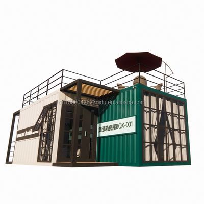 Cores personalizadas Modelo de construção rápida Modular Casa pré-fabricada Hotel Container Casas com banheiro e cozinha para hotéis