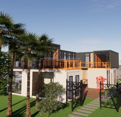 EU 20ft Container Combination Hotel Casa de madeira móvel Moderno estilo simples Aço galvanizado Curvatura de aço 180g