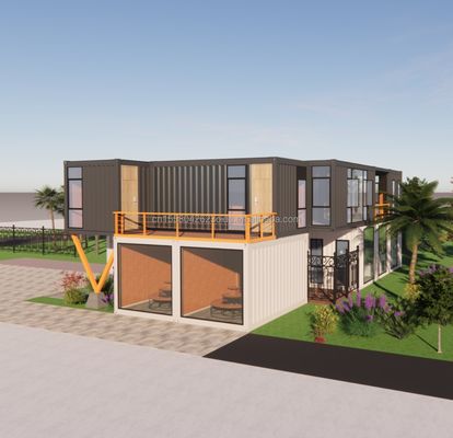 EU 20ft Container Combination Hotel Casa de madeira móvel Moderno estilo simples Aço galvanizado Curvatura de aço 180g