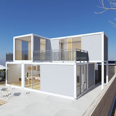 Casas de contêineres de madeira para escritório ao ar livre ou família de design moderno personalizado Casas de aço modulares pré-fabricadas