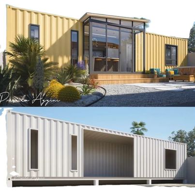Casas de contêineres de madeira para escritório ao ar livre ou família de design moderno personalizado Casas de aço modulares pré-fabricadas