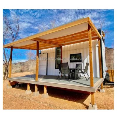 Casa móvel em estilo familiar de 40 pés de cor personalizada com estrutura de aço pré-fabricada e parede exterior de madeira
