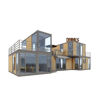 Tubos quadrados de aço galvanizado Container pré-fabricado personalizável para solução de combinação familiar ou de escritório