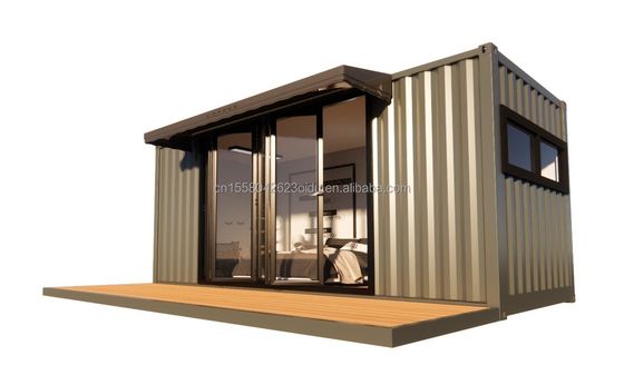 Residencial Modular Trailer pré-fabricado com 50/75/100mm Wave Sandwich Panel Paredes 20ft estilo de design moderno