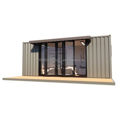 Residencial Modular Trailer pré-fabricado com 50/75/100mm Wave Sandwich Panel Paredes 20ft estilo de design moderno