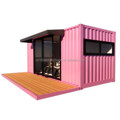 Residencial Modular Trailer pré-fabricado com 50/75/100mm Wave Sandwich Panel Paredes 20ft estilo de design moderno