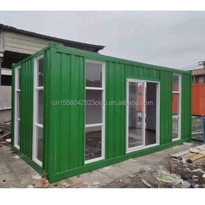 Hotel Resort Steel Frame Office Container House com painel de sanduíche de onda de 50/75/100 mm e dobragem de aço galvanizado 180g