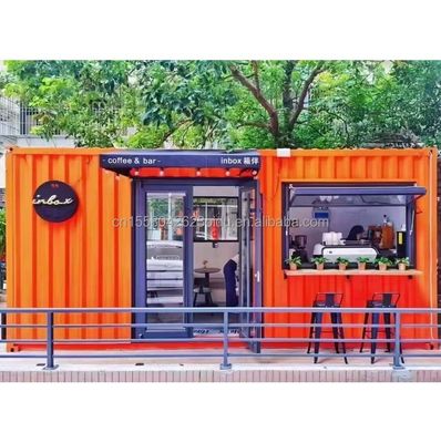Hotel Resort Steel Frame Office Container House com painel de sanduíche de onda de 50/75/100 mm e dobragem de aço galvanizado 180g