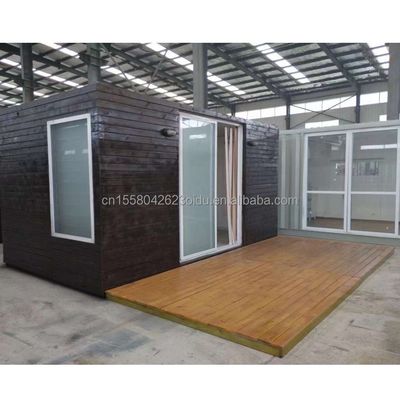 Hotel Resort Steel Frame Office Container House com painel de sanduíche de onda de 50/75/100 mm e dobragem de aço galvanizado 180g